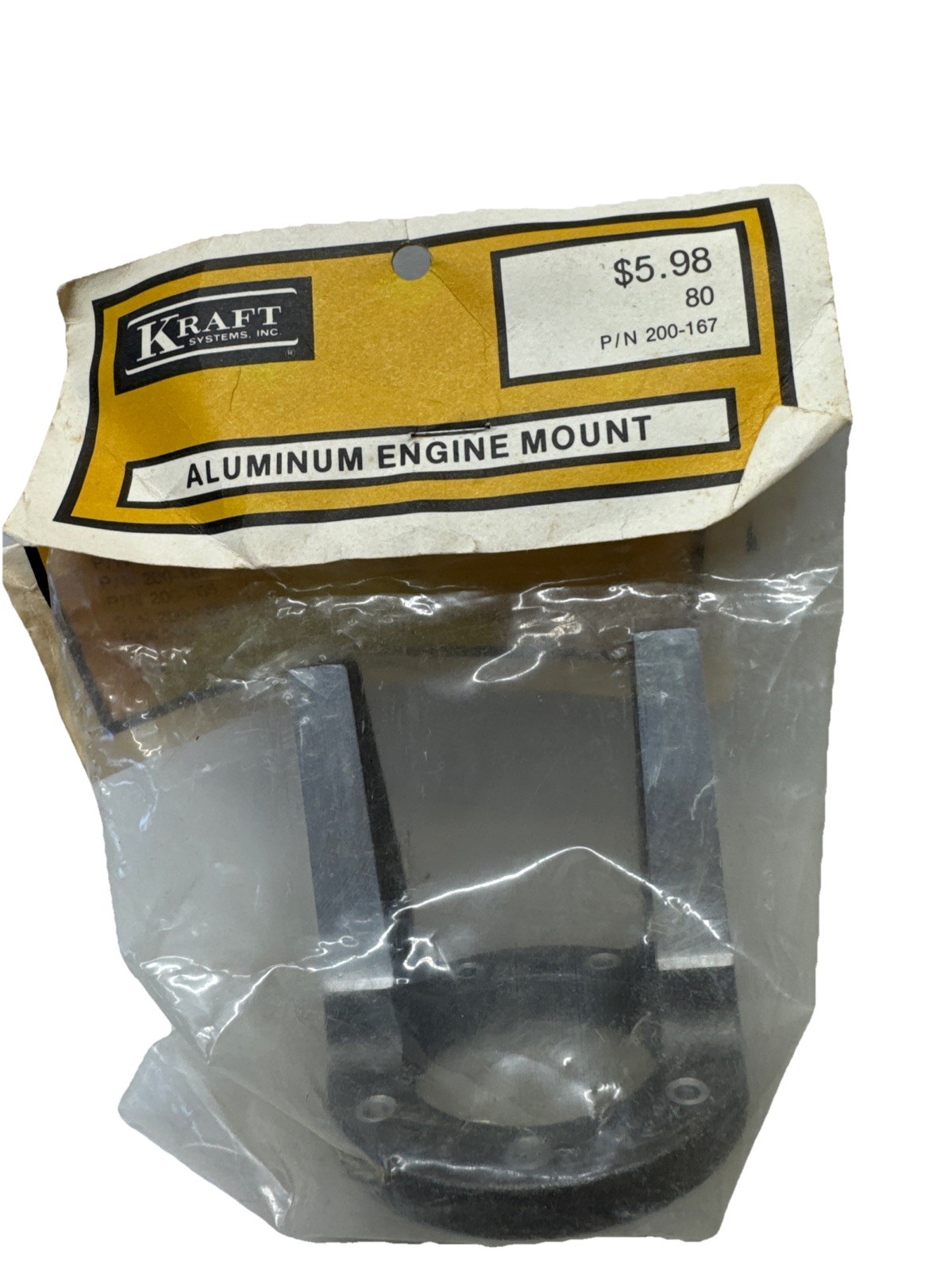 Vintage New Kraft Aluminum Engine Mount .80-90 RC Glow Airplane Motor