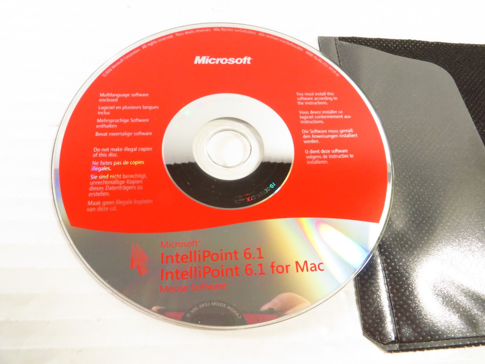 MICROSOFT IntelliPoint 6.1 & Intellipoint 6.1 for Mac on CD ROM disc