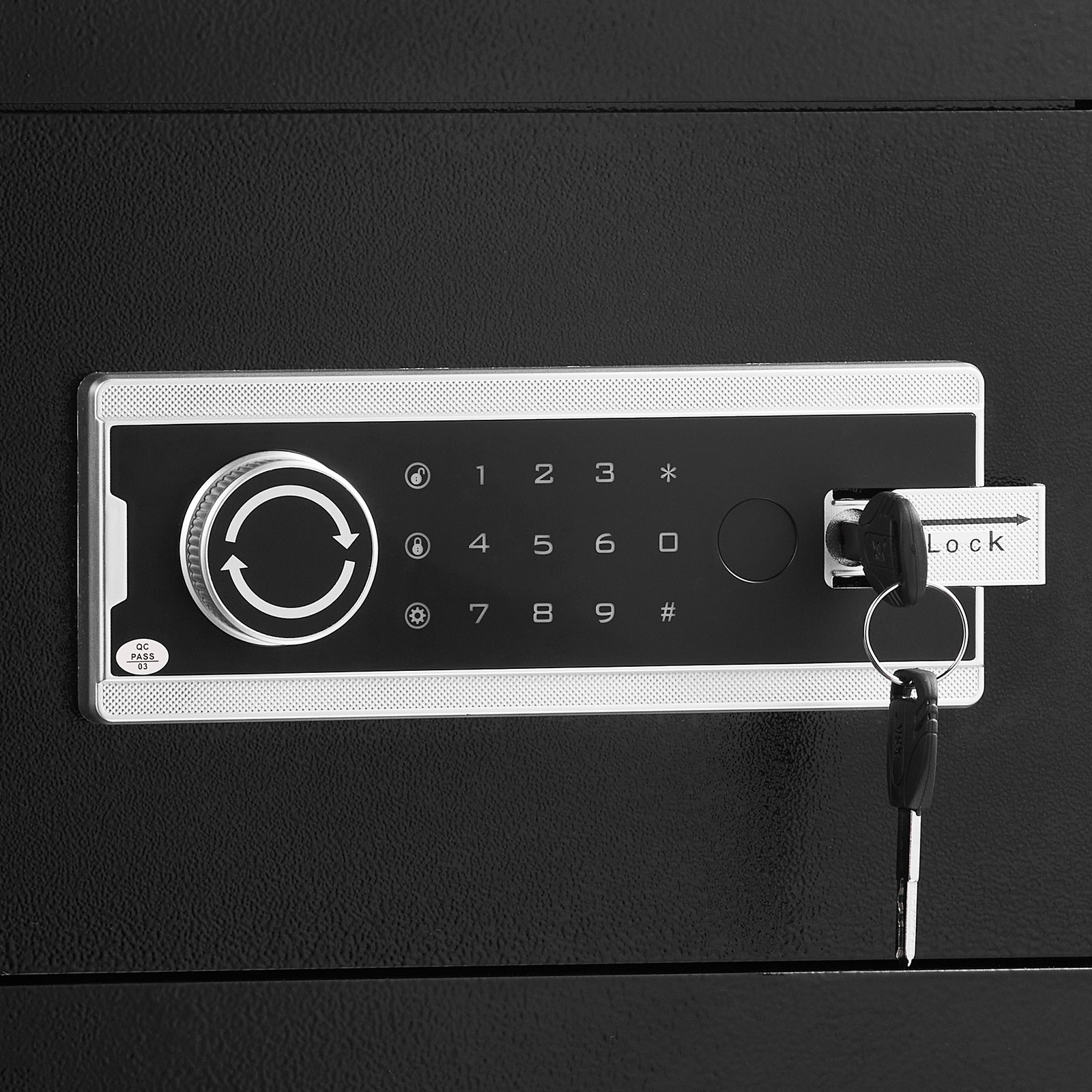 Double Door 7.2 cu.ft Safe Box with Key Lock Password Cabinet Black