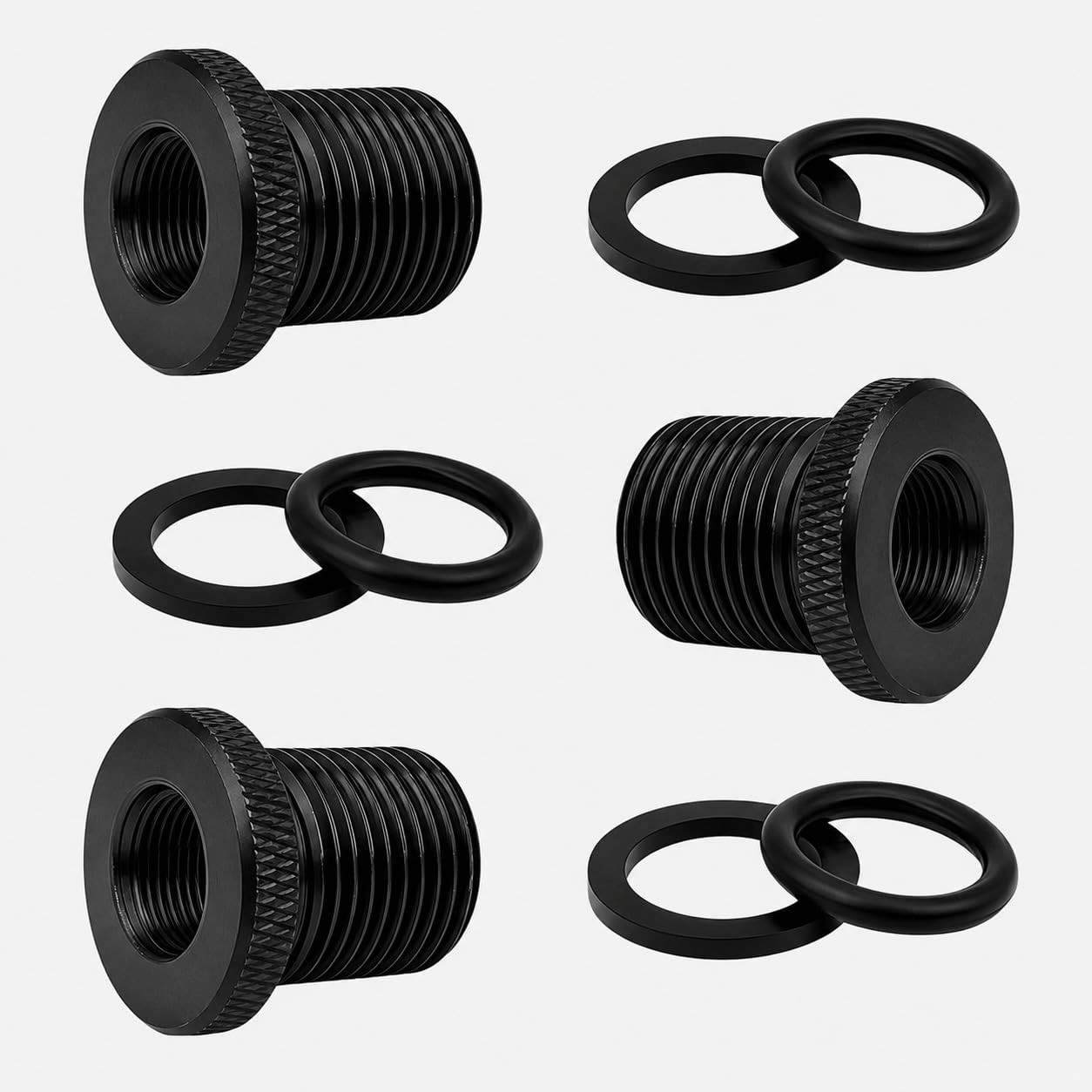 3 Pack Black 1/228 and 3/416 Thread Protector Adapters Washers Kit Box