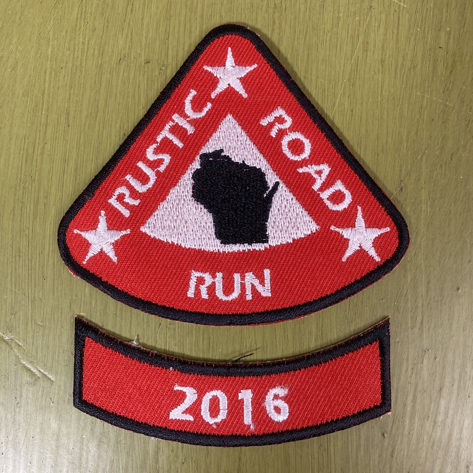 Biker Motorcycle Rustic Road Run 2016 Event Embroidered Patches Wisconsin
