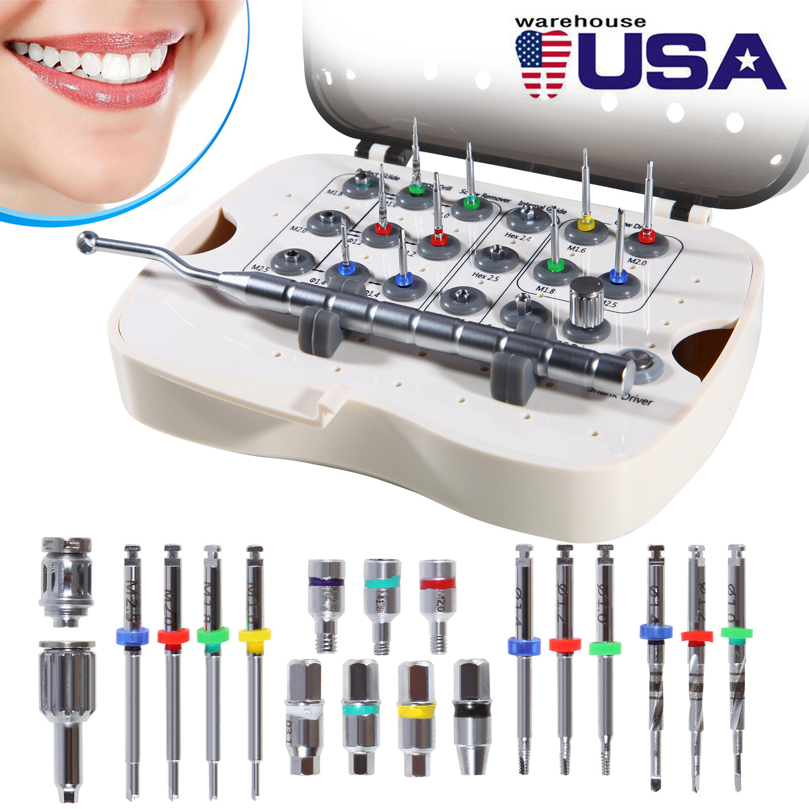 Dental Implant Broken Screw Remover Reverse Drill Guide Driver SR Neobiotech