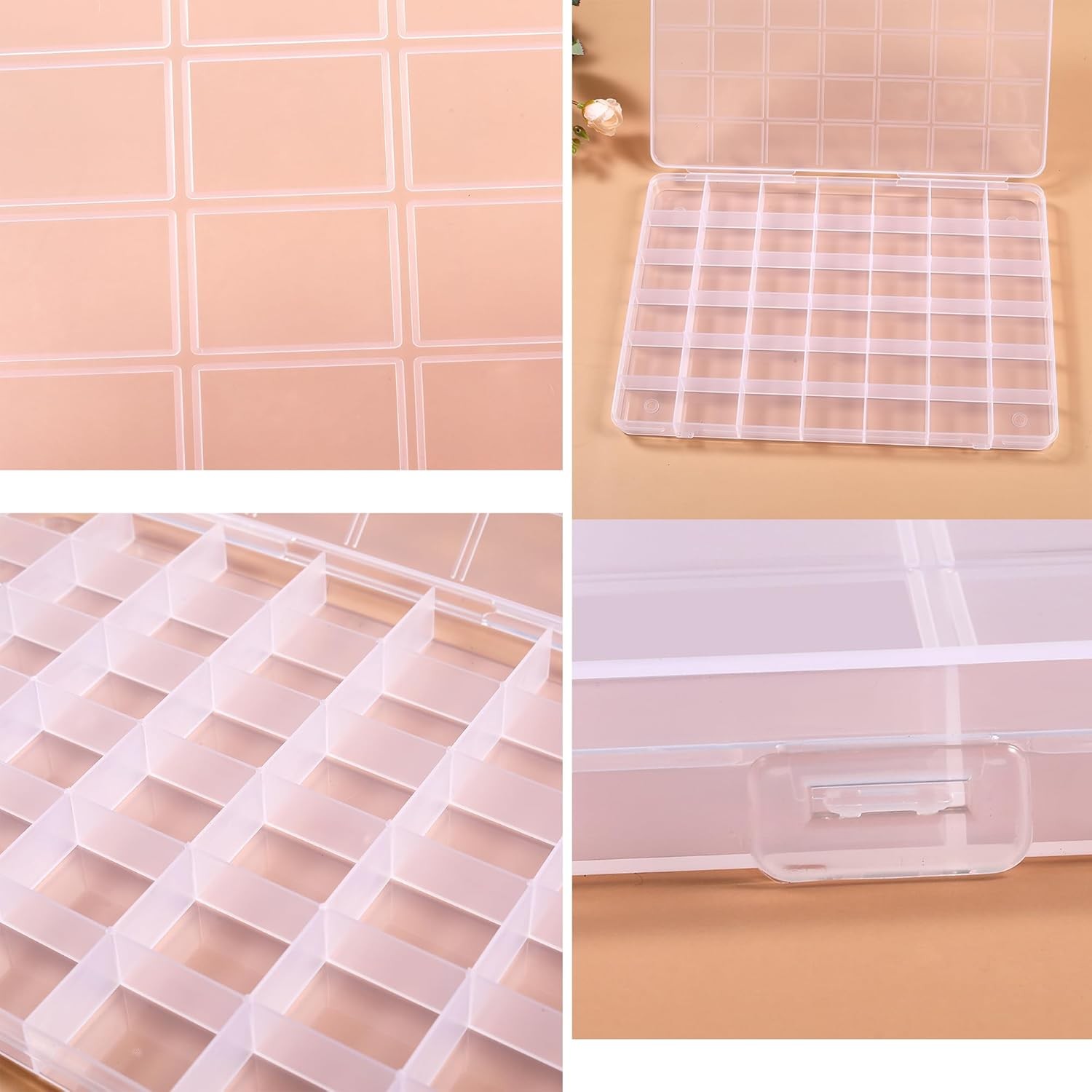 42 Grids Plastic Bead Organizer Beads Storage Containers Bead Holder Organizer C