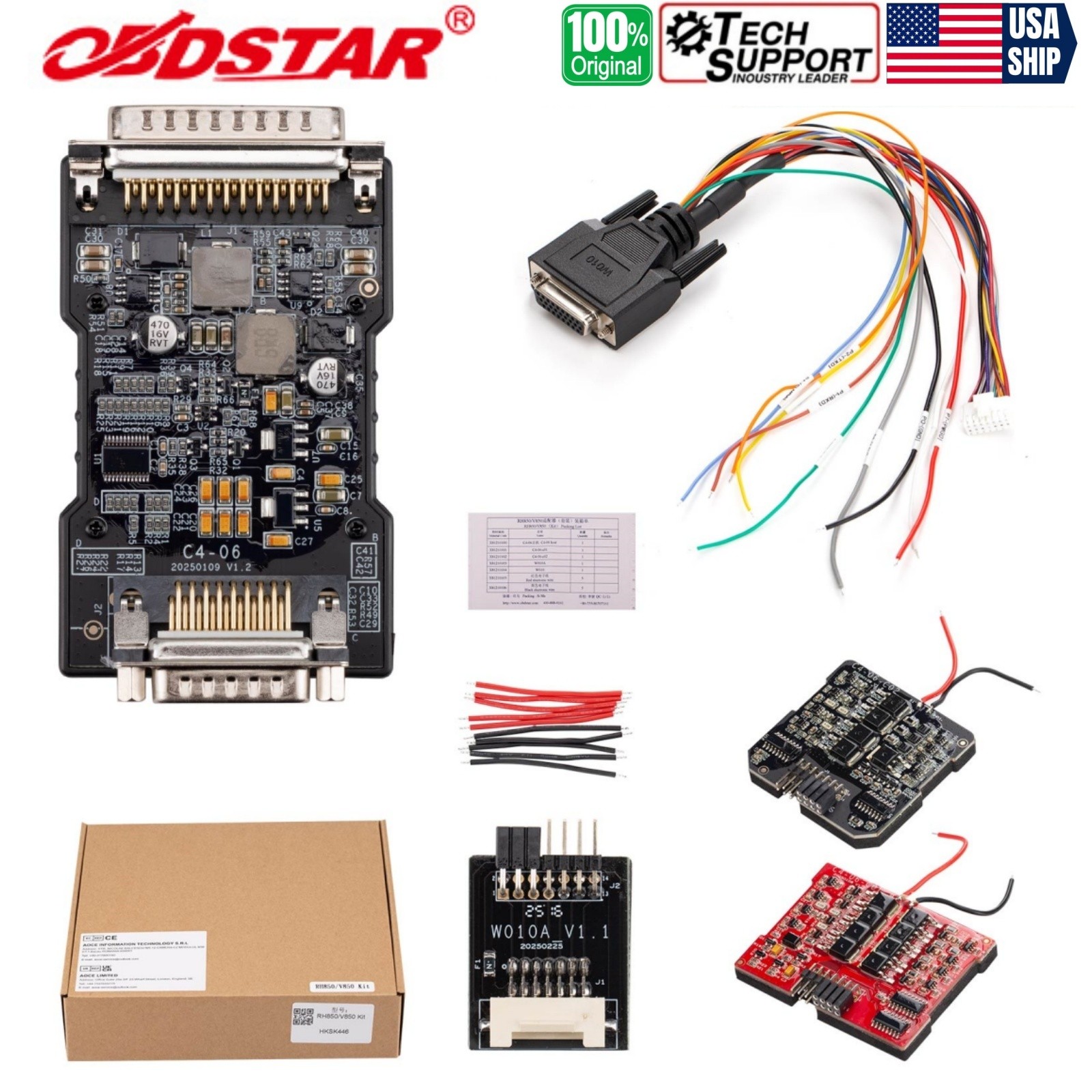 OBDSTAR All Keys Lost RH850/V850 Adapter Kit for IMMO Data/Pincode Read,BC-M,ELV