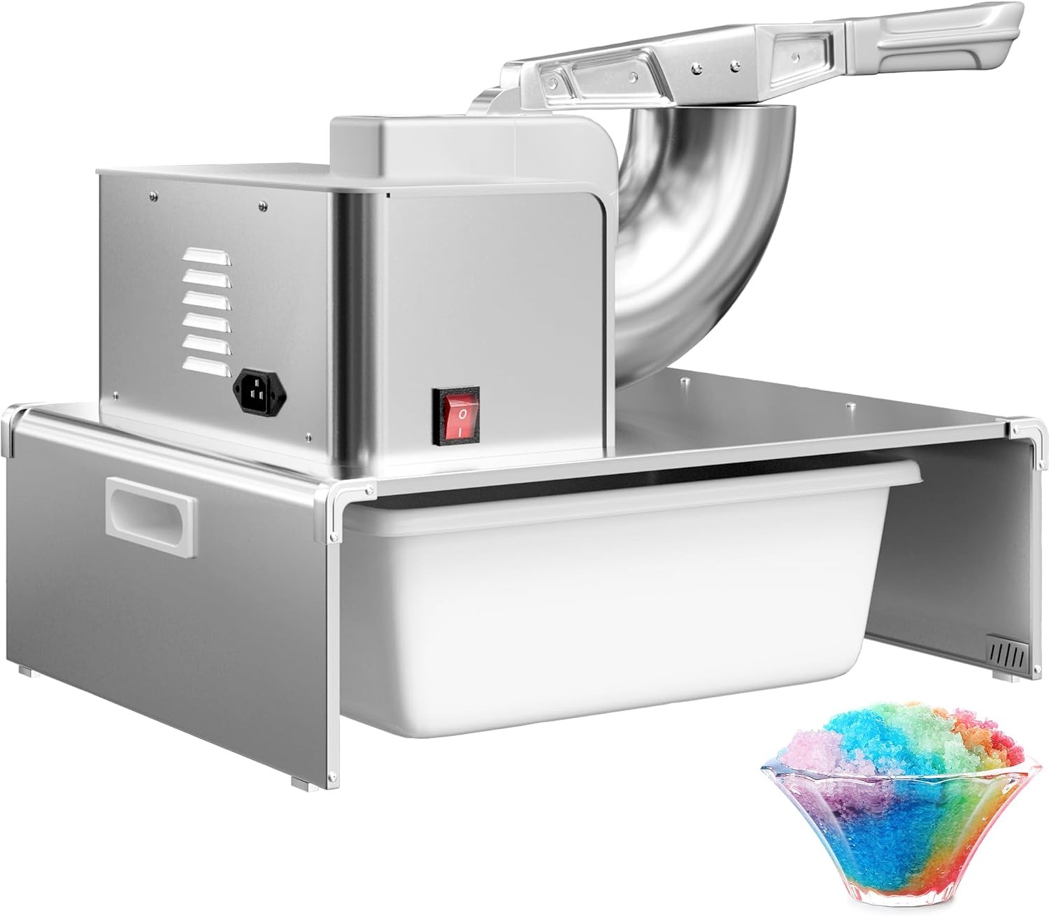 Extra Large Electric Shaved Ice Machine,Commercial Snow Cone Maker for Parties