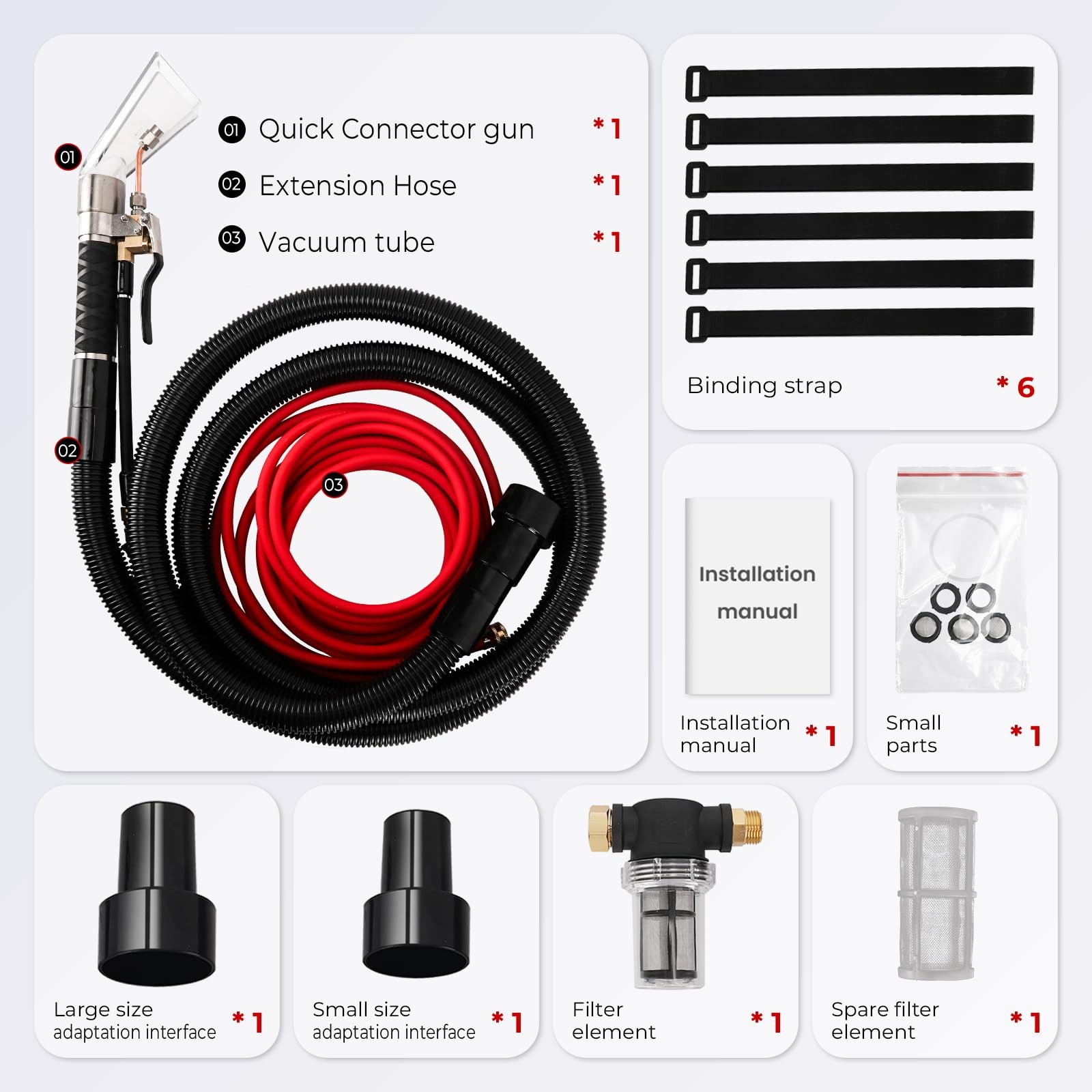 Vac Extractor Kit, Better Extractor Hose Kit for Carpet & Upholstery Cleaning...