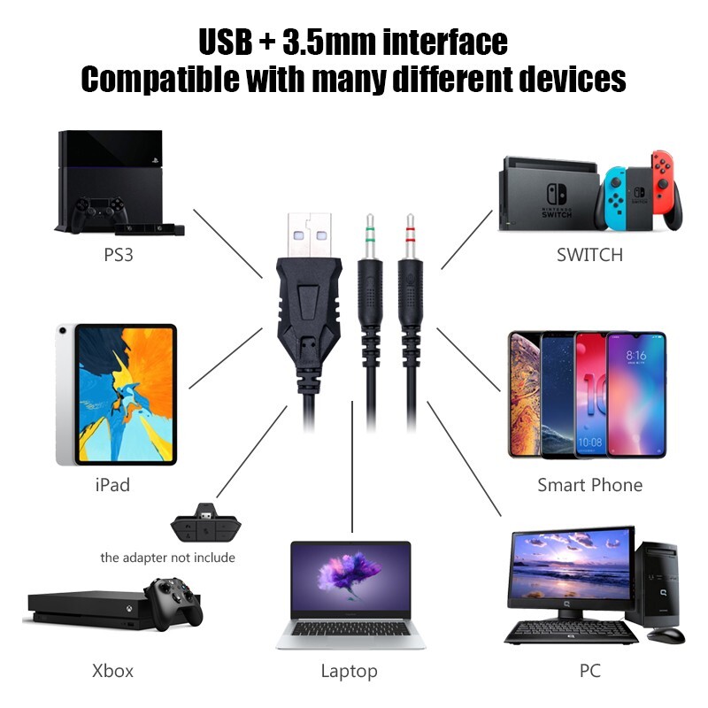 Headphone with microphone for tablet, PC, and Xbox one 360