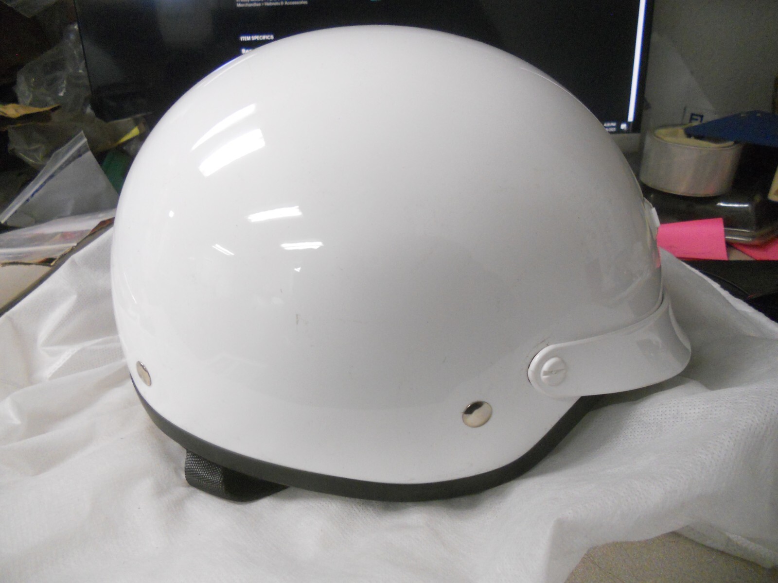 NOS Z1R White Nomad Half Helmet XL 0103-0028