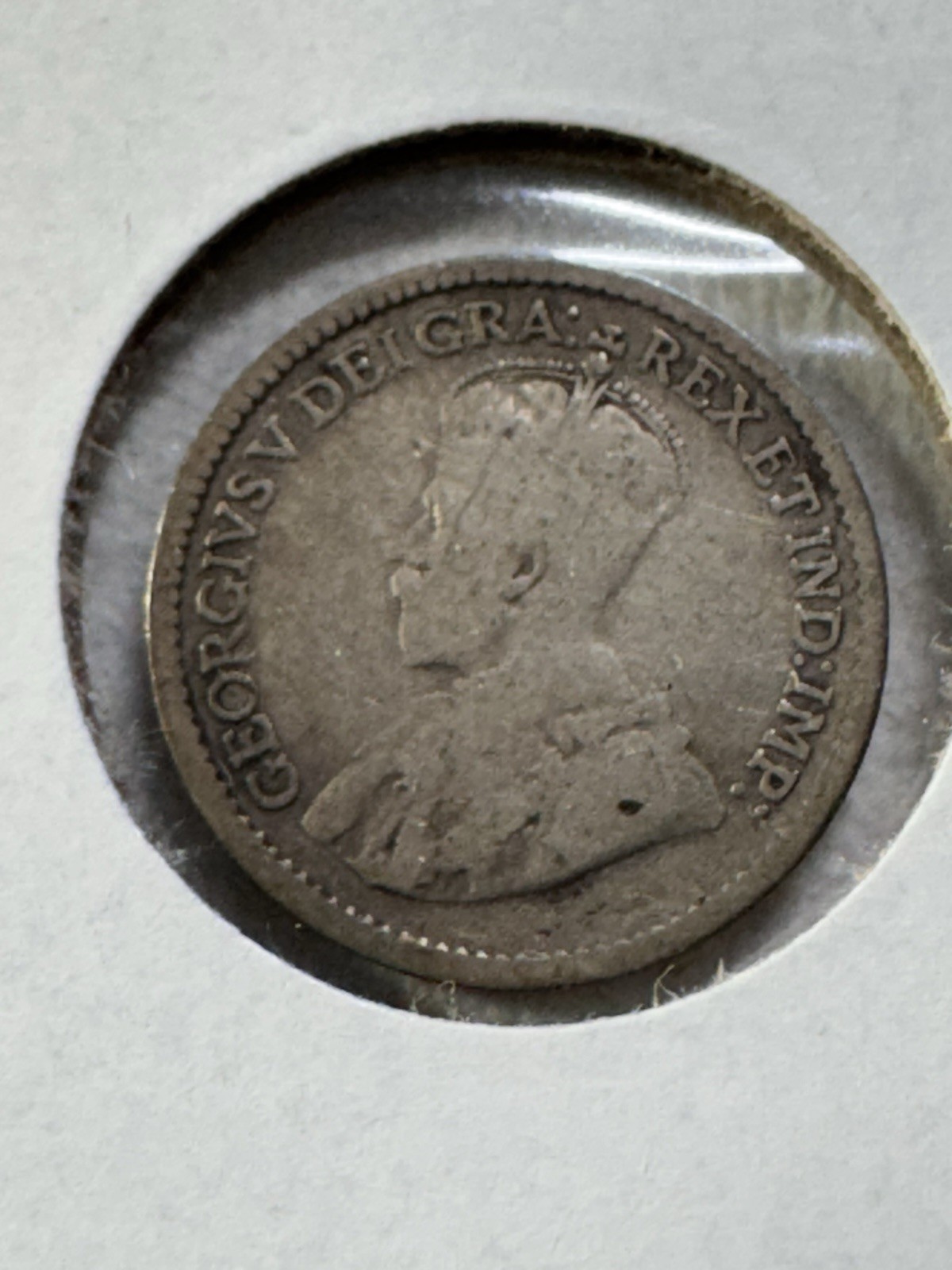 1912 Canada 5 Cents Small Silver Coin