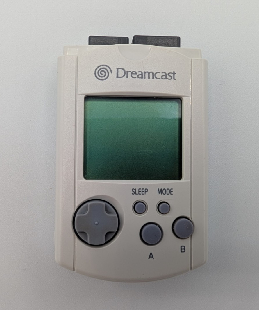 Sega Dreamcast HKT-7000 White Visual Memory Gray VMU - Tested  DEAD SCREEN STRIP