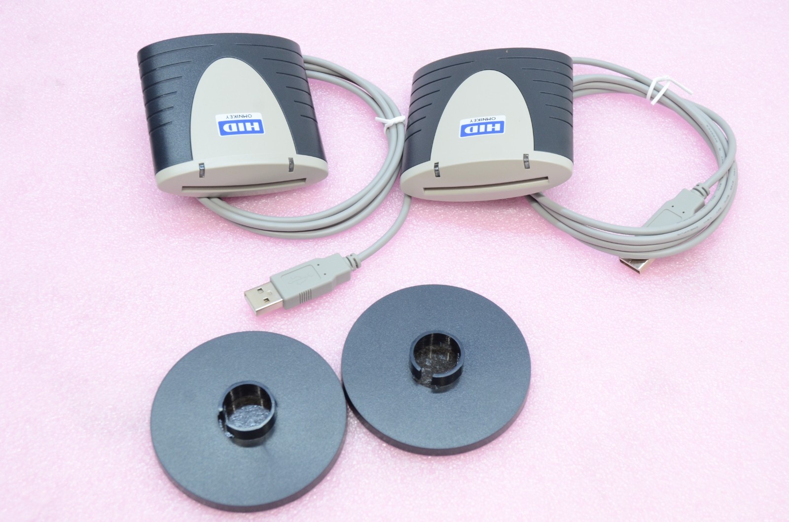 LOT OF 2 HID OMNIKEY 3121 USB ID Smart Card Reader T8-B14