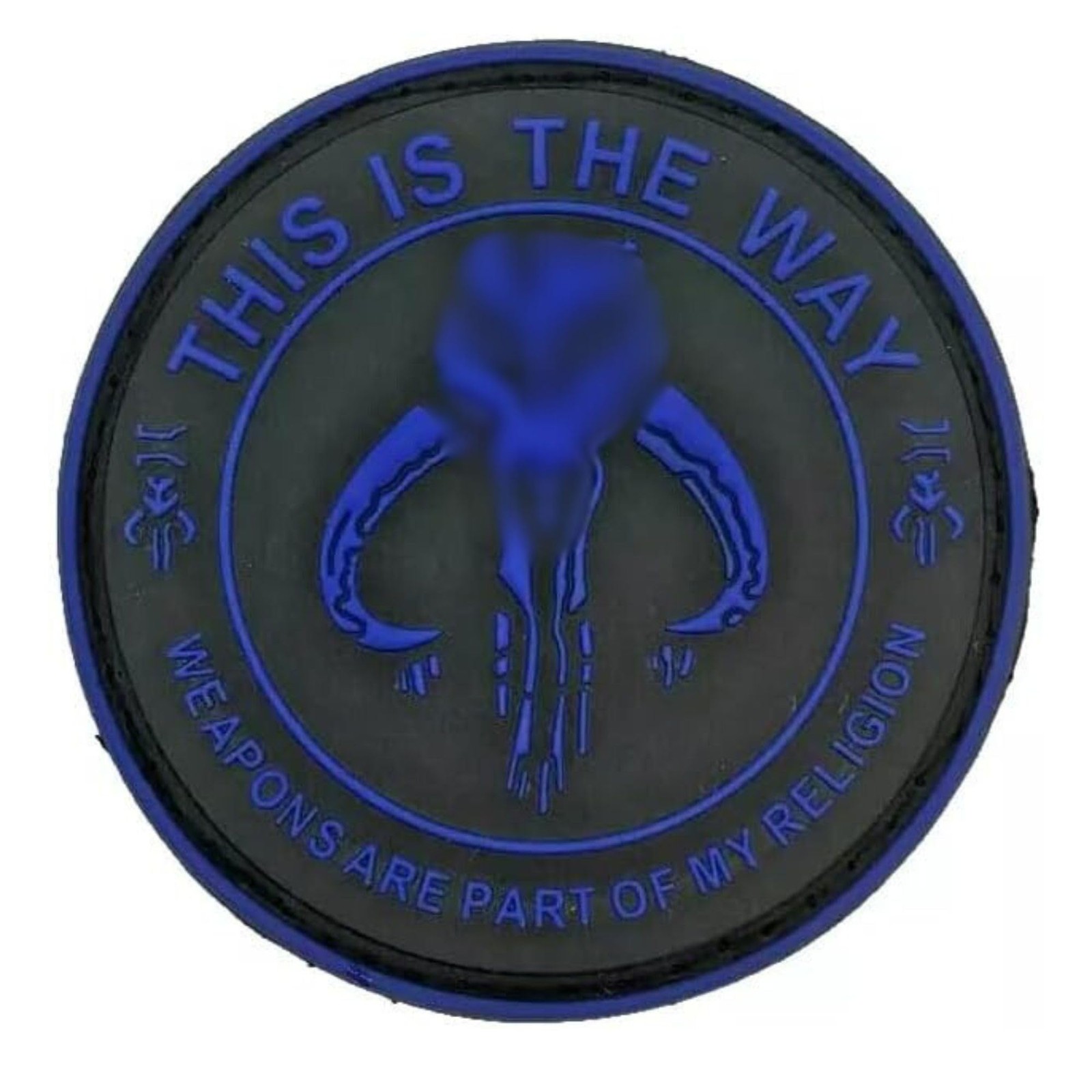 Weapons are Part of My Religion Patch [3D-PVC Rubber - Hook Fastener -TZ5] Blue