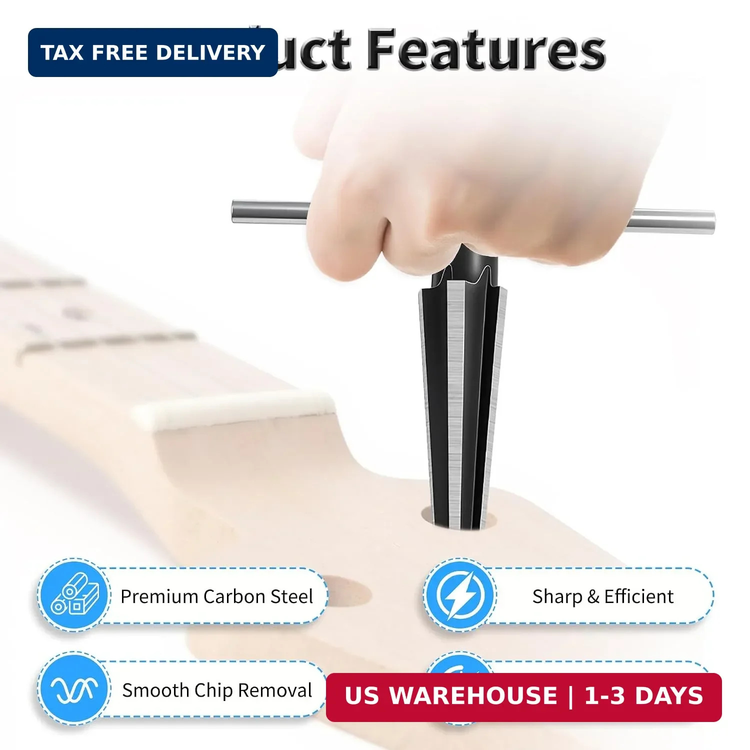 T Handle Tapered Reamer Set, 3-13 & 5-16 mm | Multi Fluted, Chamfer Reaming Tool