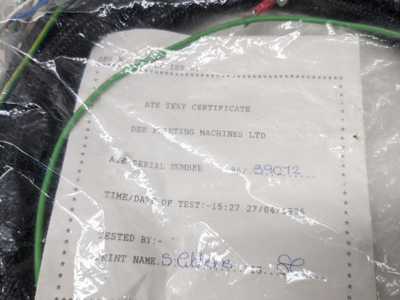 Lot of Various DEK Printing Machines Cables