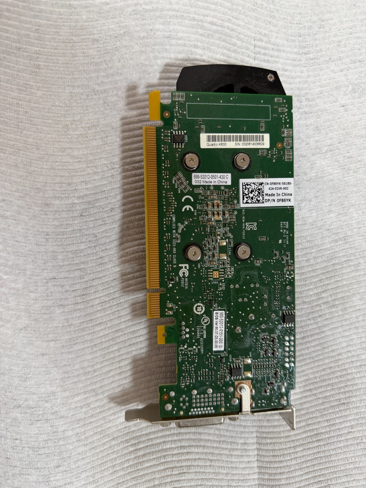 HP NVIDIA QUADRO K600 2GB DDR3 Graphics Card (765147-001)