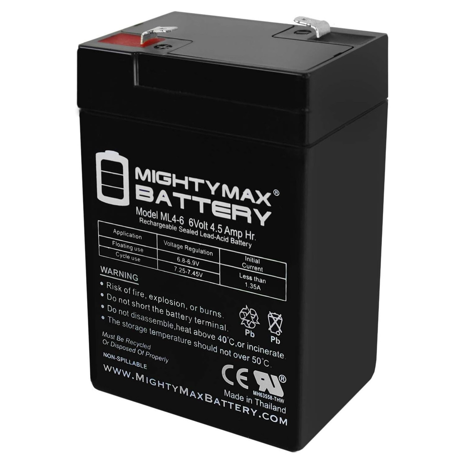 Mighty Max 6V 4.5AH Battery For Best Choice Kids Ride On Motorcycle Model SKY178