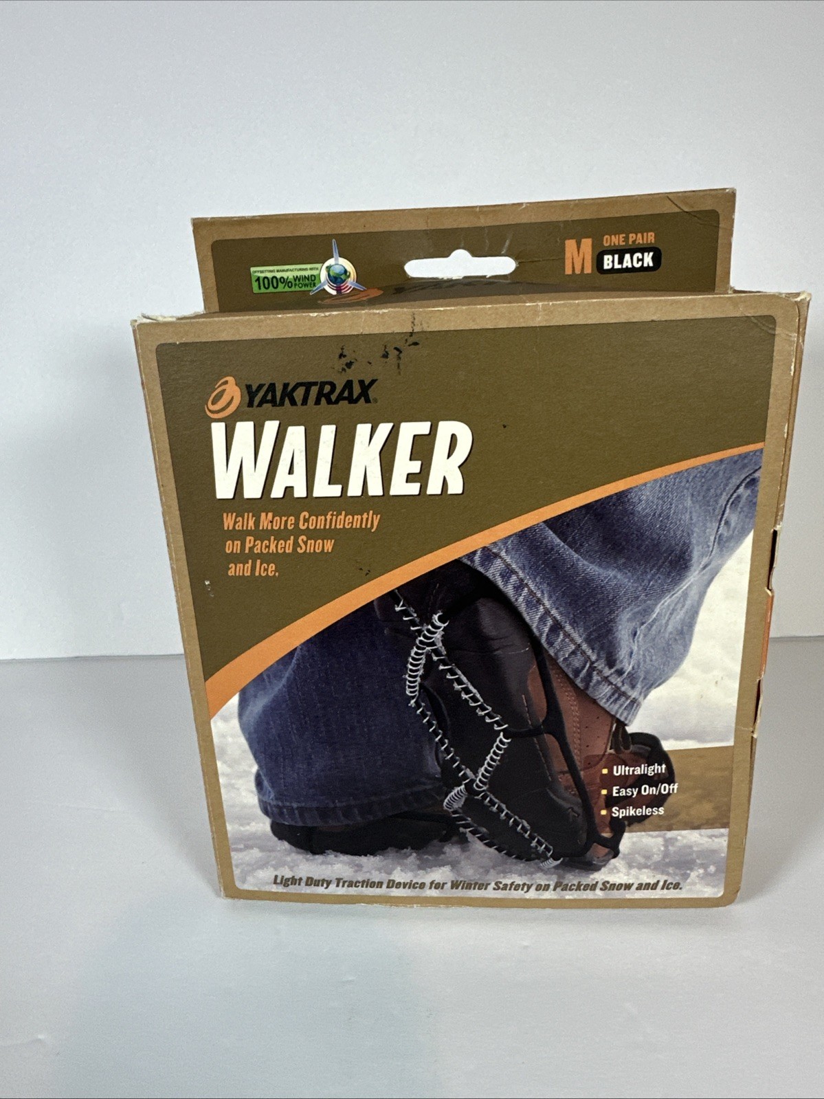 YAKTRAX WALKER ICE SIZE MEDIUM CRAMPON METAL- NEW OPEN BOX