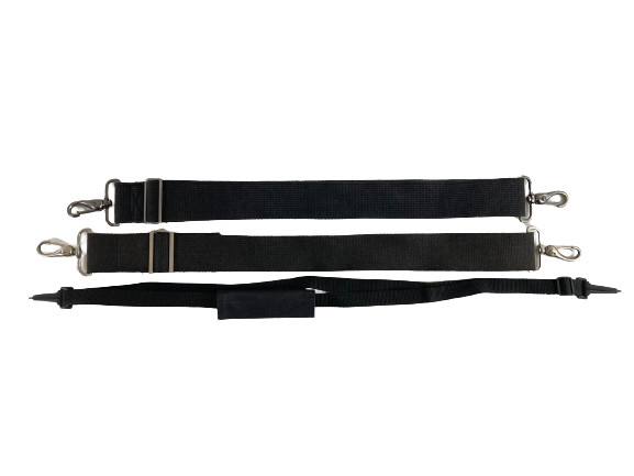 Lot of 3 Adjustable Black Laptop Case Straps with Clasp Closure - Good Condition