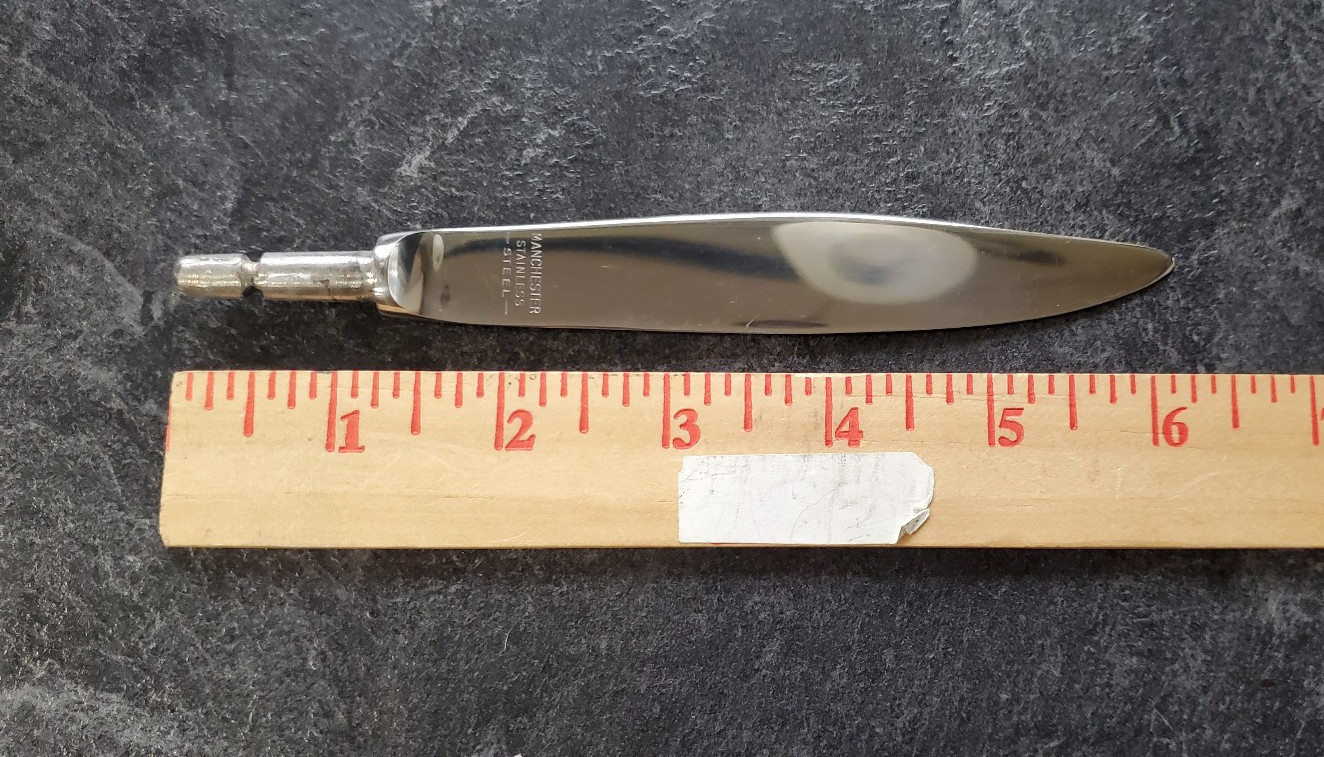 VTG. MANCHESTER STAINLESS MODERN DINNER KNIFE BLADE-REPLACEMENT BLADE ONLY