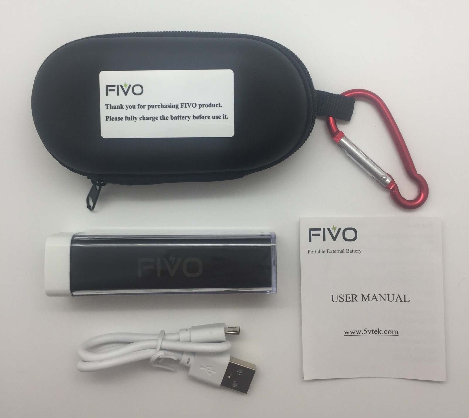 5V 2A Power Bank Portable Charger 2600mAh for Heated Scarf iPhone Samsung & more