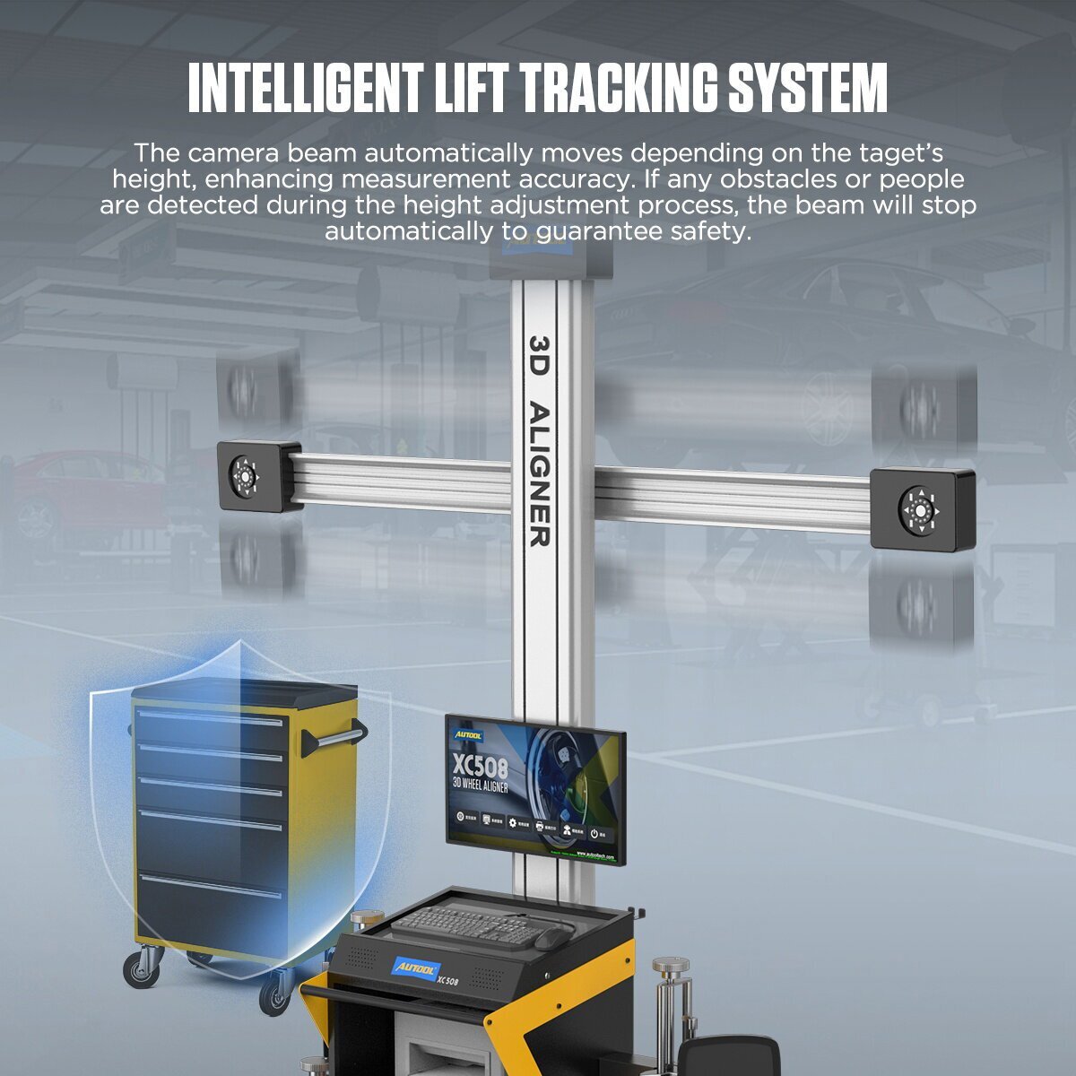 AUTOOL 3D Wheel Alignment Machine Fully Automatic Tracking Tire Aligner System