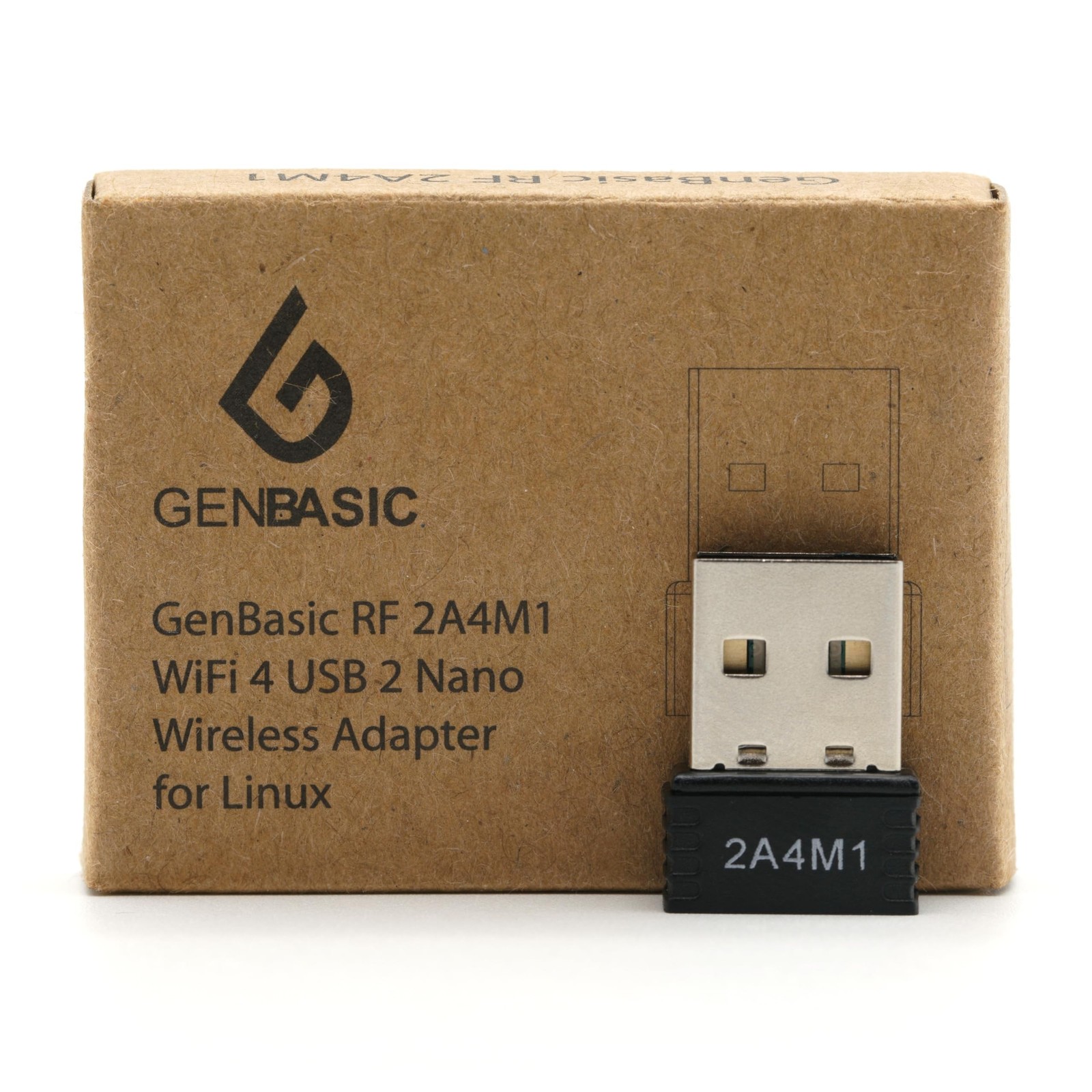 WiFi 4 USB Nano Wireless Network Dongle Adapter for Linux (Black) Black