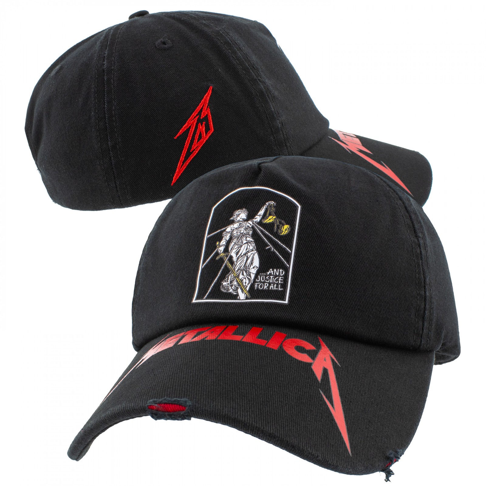 Metallica And Justice for All Tombstone Adjustable Snapback Hat Black