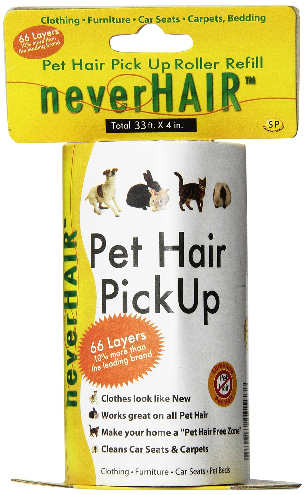 Savory Prime Never-Hair Pick Up Roller Refills Multi-colored