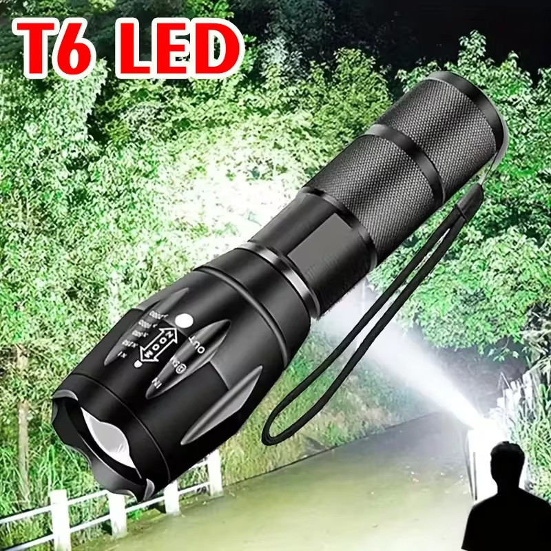 T6 Flashlight Black Light 5 modes Super Bright Torch Ultra Violet Lamp LED