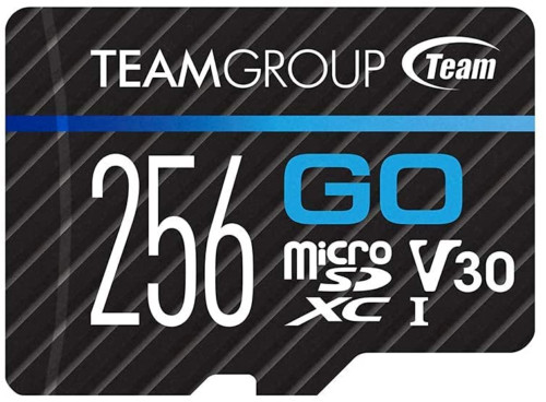 TEAMGROUP GO Card 256GB Micro SDXC UHS-I U3 V30 4K for 256GB, Loaded