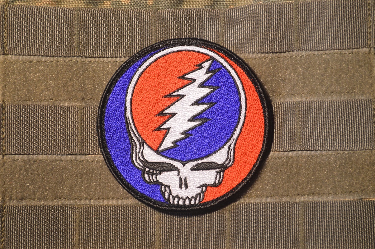 Joint Special Operations Task Force JSOTF-A velkrö 2-TAB: ZOMBIE Red BERET SKULL