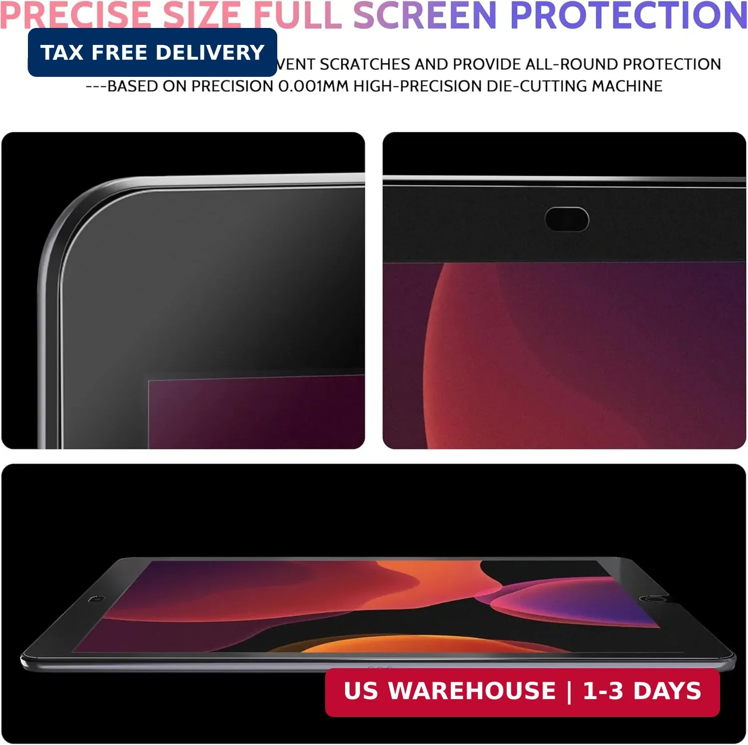 2 Pack Like Paper Screen Protector for iPad 9th/8th/7th 10.2''(iPad 7/8/9th）