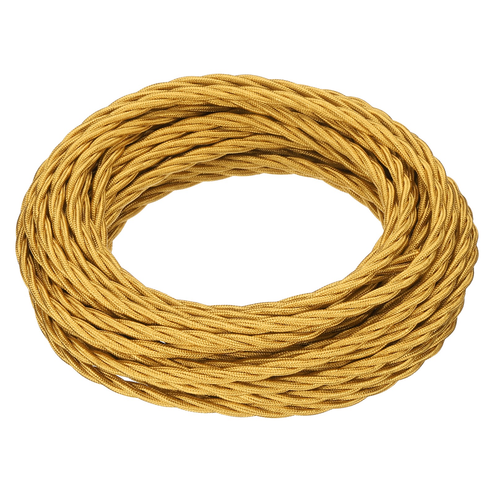32.8Ft 18/3 Twisted Cloth Covered Wire, Golden