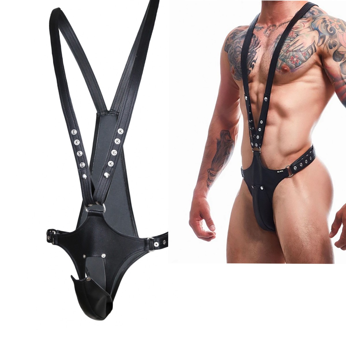 Macho Male Harness T-Underwear Sexy Leotard Costume Body Straps Clubwear