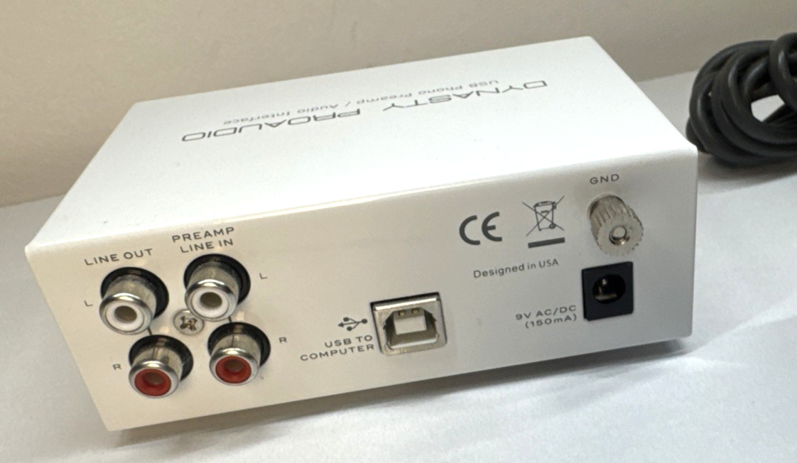 Dynasty ProAudio USB Phono Preamp/Audio Interface A/D RIAA Moving Magnet UA2D