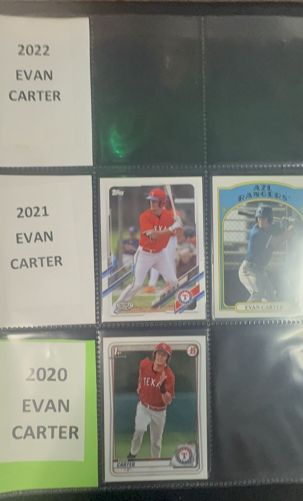Evan Carter 2024 Topps 38 Card RC Lot Total 56 Cards See Card List