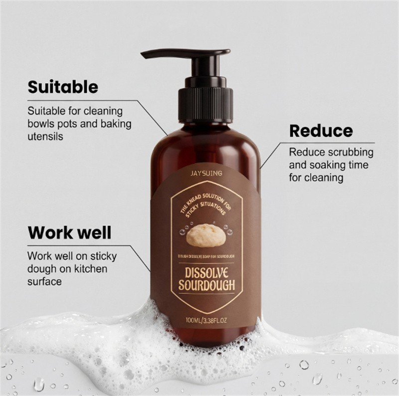 Dough Cleaner Soap for Sourdough, Enzyme Powered Dissolve Cleaning for Kitchen