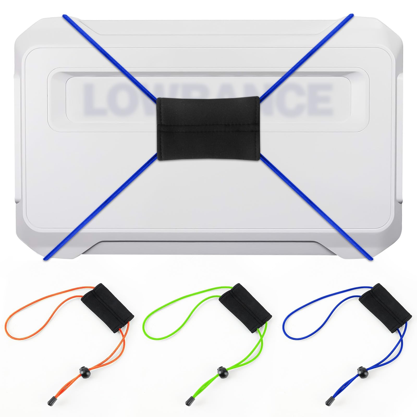 HolyMaji 3 Pcs Fishing Graph Cover Straps - Keep Your Fish Finder Cover Secur...