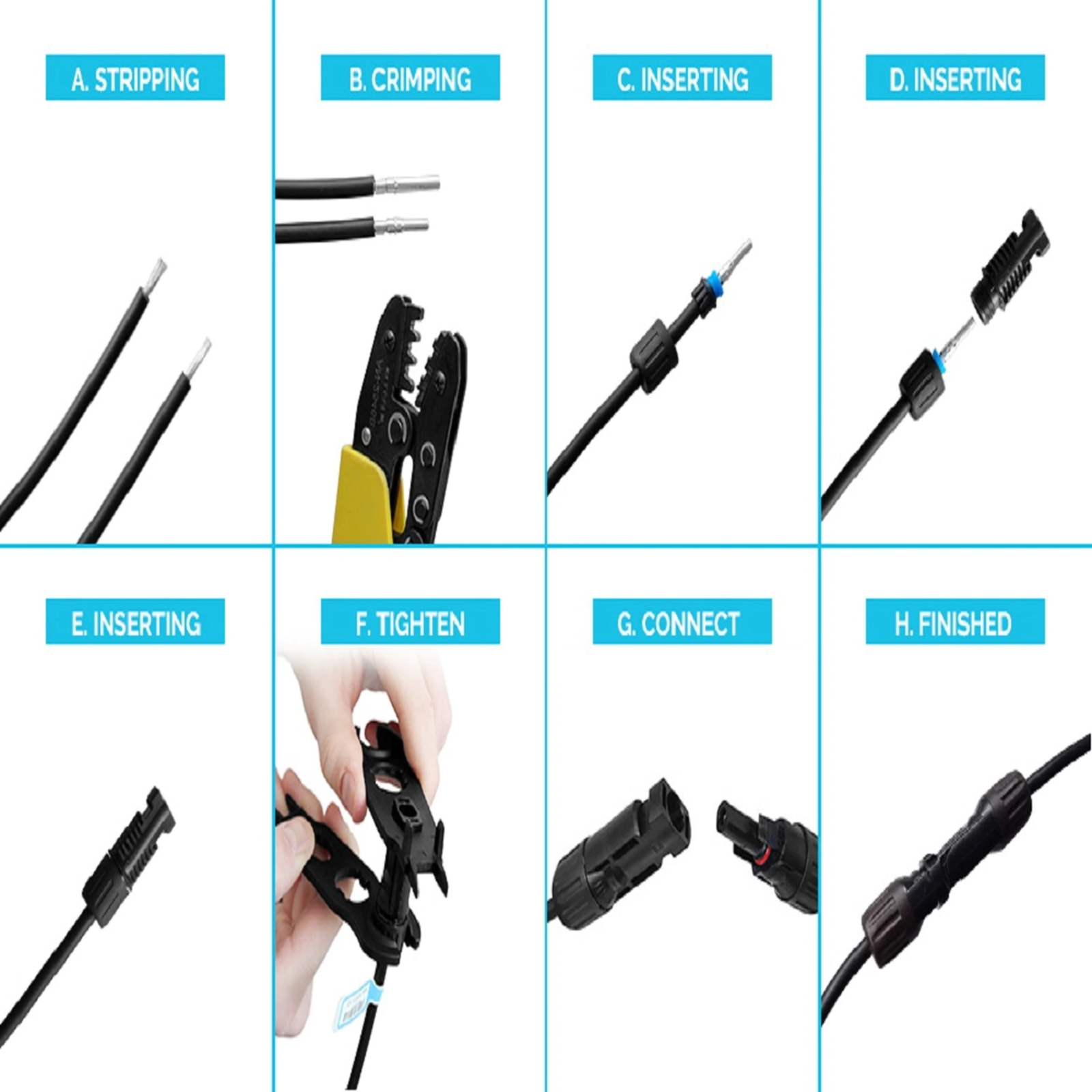 Renogy Solar Panel Assembly Tool for Solar Panel Connector Hard Plastic