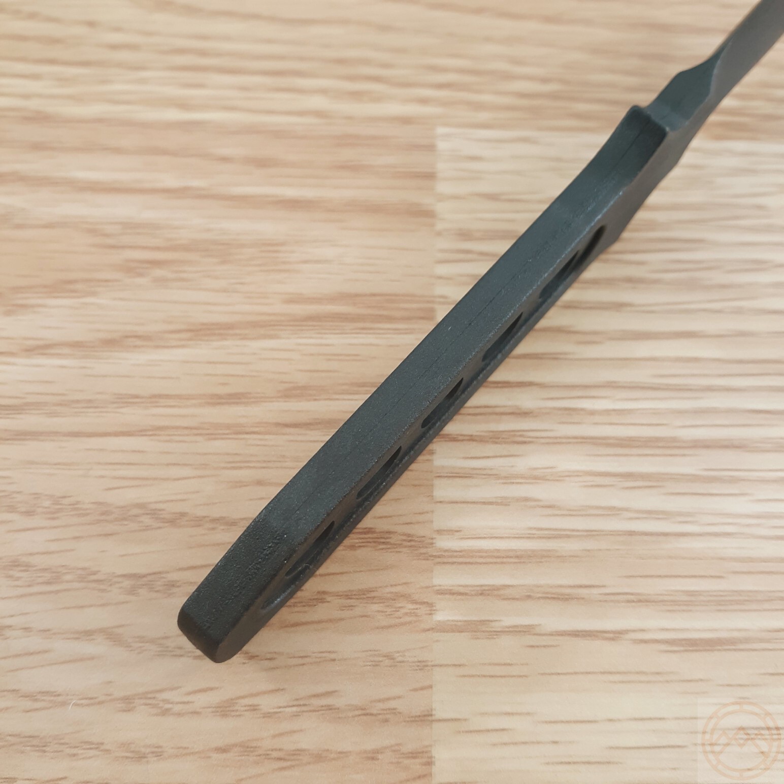 CIA Sticker Fixed Knife 3" Black Polycarbonate One Piece Construction Blade