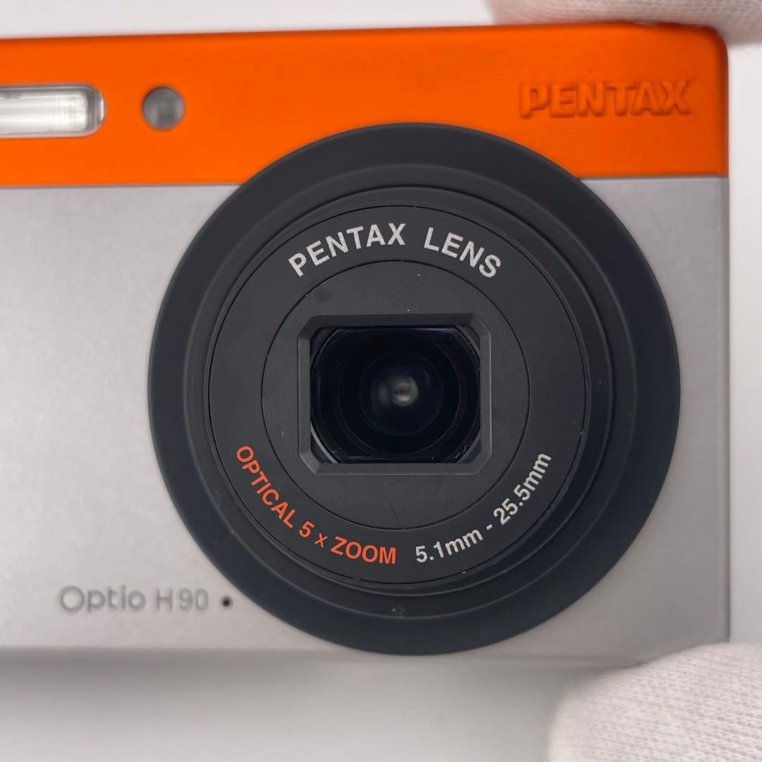 PENTAX Optio H90 Orange Compact Digital Camera Tested Excellent Condition