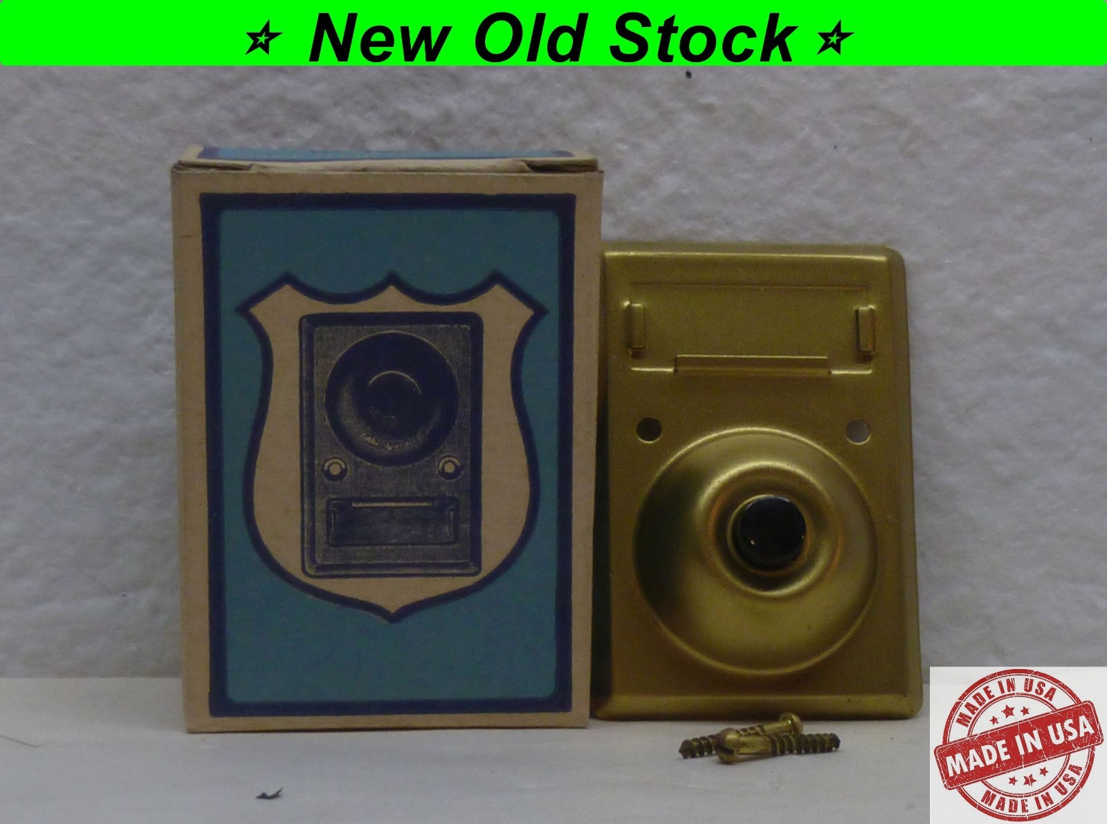 ✅ Vintage Eagle Brass Doorbell Push Button with Name Slot Traditional Classic