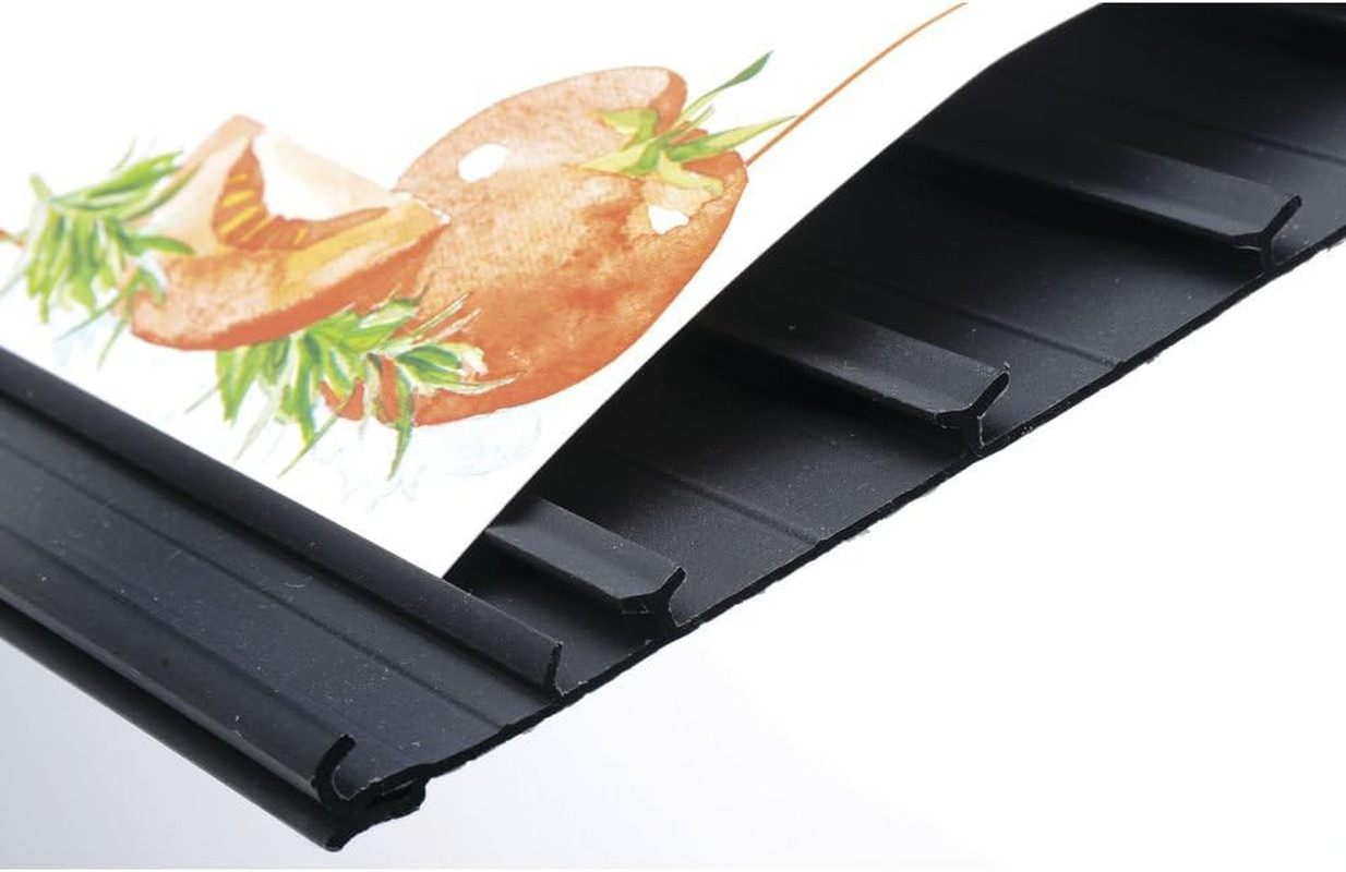 Produce Track Signs without Tape Matte Black Plastic 6 Channel Unframed - 48"L