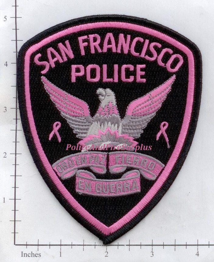 California - San Francisco CA Police Dept Patch - Breast Cancer Awareness