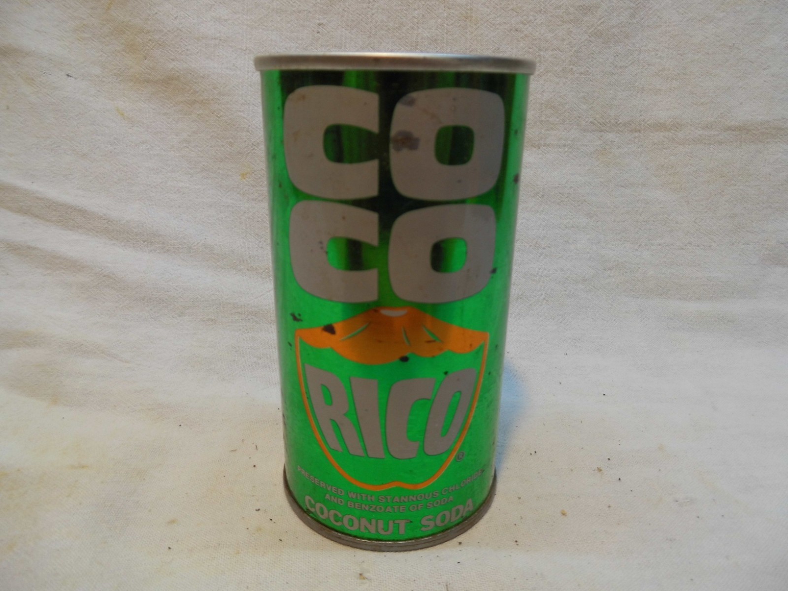 COCO RICO COCONUT S/S SODA CAN~CUSTOM PKG CORP., ST LOUIS, MO. 53043 368