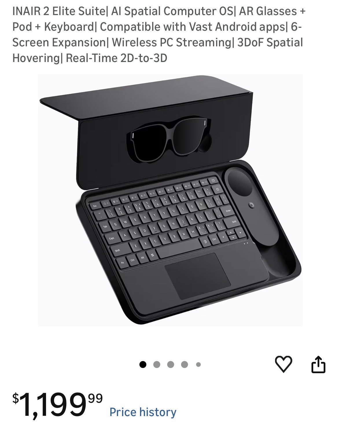 INAir 2 Elite Suite Smart Glasses Spatial Computer Bluetooth Wi-Fi