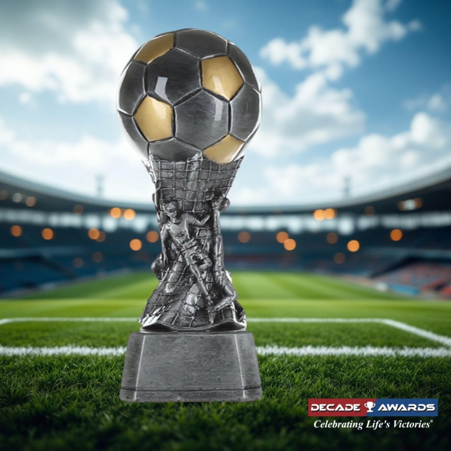Soccer Tournament Trophy - Engraved Plate 9"