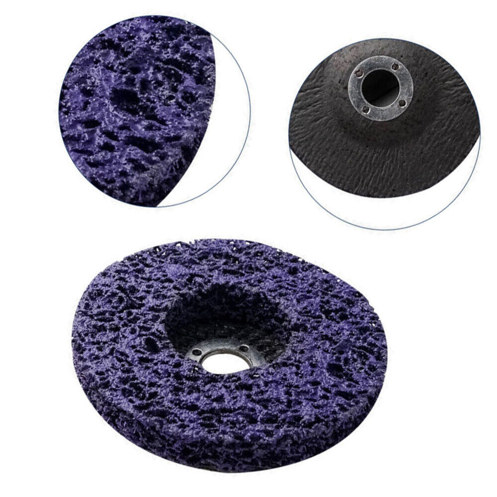 4''/5" Poly Strip Disc Abrasive Wheel Paint Rust Removal Clean Angle Grinder