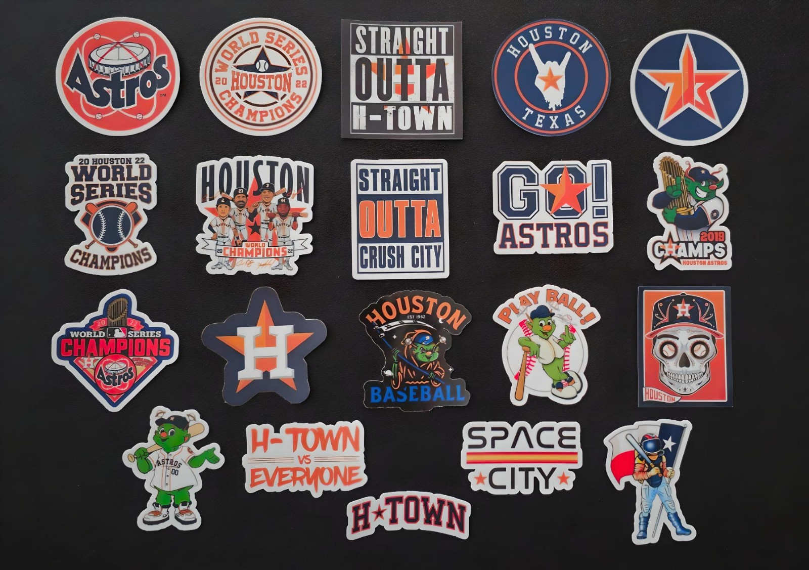 Houston Astros Inspired Stickers Baseball Vinyl Decals World Series Champions