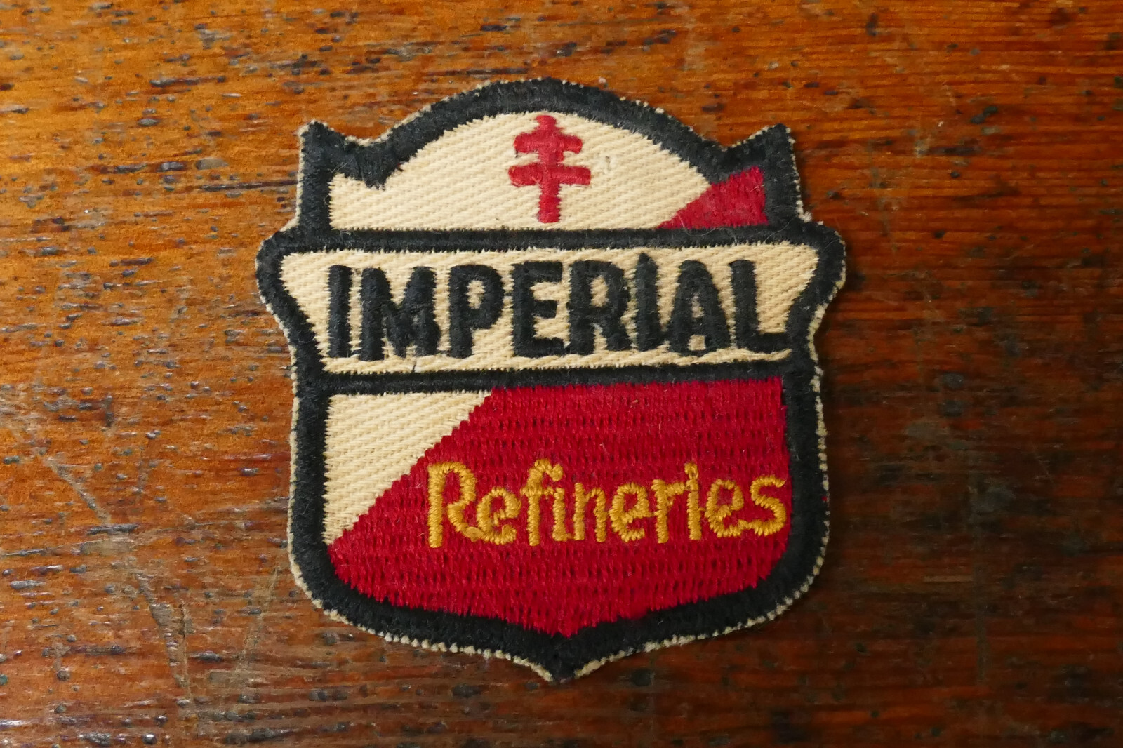 Vintage 1960s Imperial Refineries Oil Gasoline Uniform  Patch Embroidered 2 1/2”
